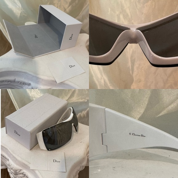 Christian Dior Overshine 2 Rare Vintage Y2K Sunglasses in White and Black - Picture 13 of 13